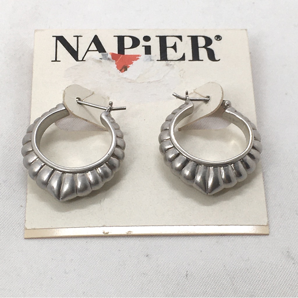 Napier Silver Hoop Earrings Wires Noc 10$